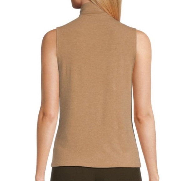 Vince Women's Sleeveless Turtleneck Shell, Dark Taupe, Extra Large, NWT - Picture 4 of 14